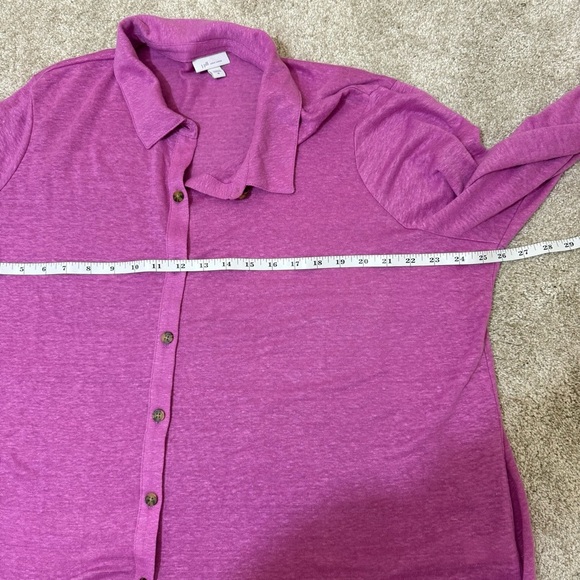 J. Jill Lavender Linen Top - Picture 8 of 9